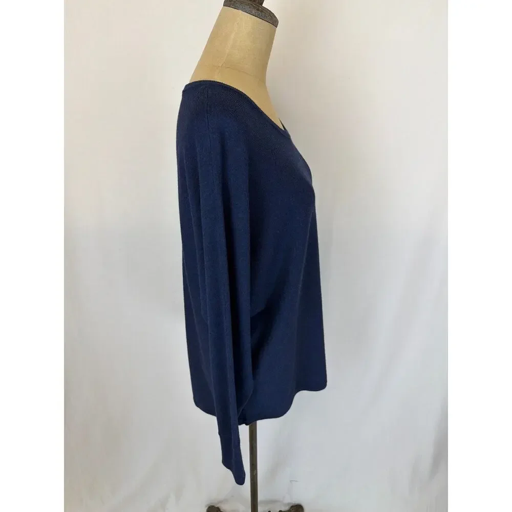 NWT Soya Concept Blue Button Back Sweater Size XL #0445